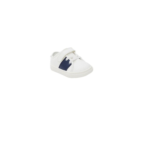 Carter's Just One You Baby Boys' Daily First Walk Sneakers White And Navy Size 3 - Picture 1 of 9